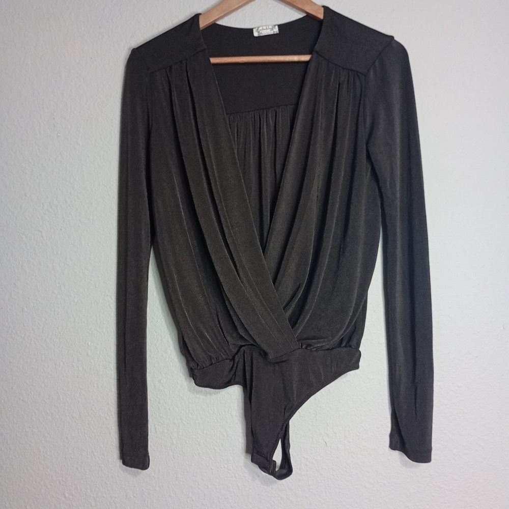 Free People Intimately Free Long Sleeve Turnt Bodysuit